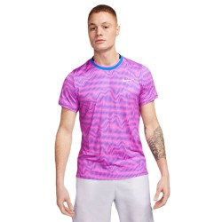 Men's T-shirt Nike Court Advantage Tennis Top - playful pink/light photo blue/white