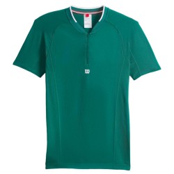 Men's Polo T-shirt Wilson Players Seamless Zip Henley 2.0 - field green