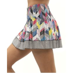 Women's skirt Lucky in Love Novelty Long Mix N' Patch Smocked Skirt - multicolor
