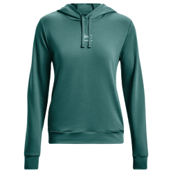 Women's jumper Under Armour Women's UA Rival Terry Hoodie - coastal teal/white
