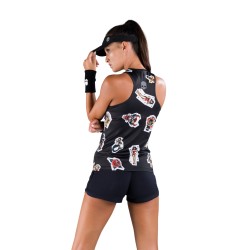 Women's top Hydrogen Tattoo Tech Tank Top Woman - black