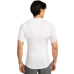 Men’s compression clothing Nike Pro Dri-FIT Tight Short-Sleeve Fitness Top - white