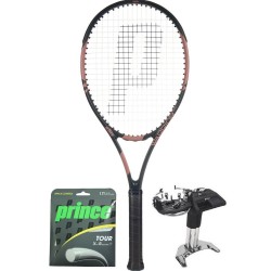 Tennis racket Prince Warrior 100 Pink (265g) + string + stringing