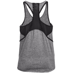 Women's top Under Armour Knockout Mesh Back Tank W - dark grey