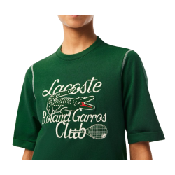 Women's T-shirt Lacoste SPORT Roland Garros Edition Heavy Jersey T-shirt - green