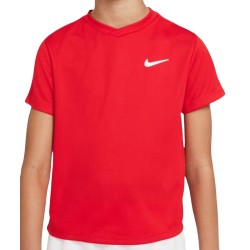 Boys' t-shirt Nike Court Dri-Fit Victory SS Top B - university red/university red/white