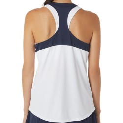 Women's top Asics Court Tank - brilliant white/midnight