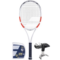Tennis racket Babolat Pure Strike 98 18/20 - white/red/black + string + stringing