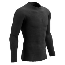 Men’s compression clothing Compressport On/Off Base Layer Long Sleeve Top - black