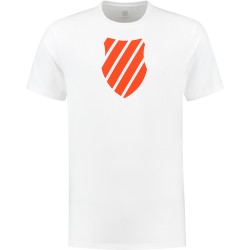 Men's T-shirt K-Swiss Tac Hypercourt Logo Tee 2 - white/spicy orange