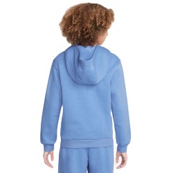 Girls' jumper Nike Club Fleece Full-Zip Hoodie - polar/white