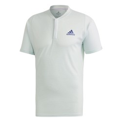 Men's Polo T-shirt Adidas Freelift Polo Heat Ready - dash green/tech indigo