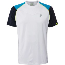 Boys' t-shirt Prince Shoulder Panel Crew - white/aqua