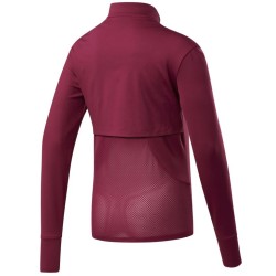 Women's jumper Reebok Workout Running 1/4 Zip W - punch berry