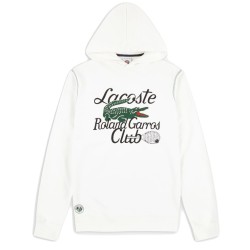 Men's Jumper Lacoste SPORT Roland Garros Edition Hoodie - white