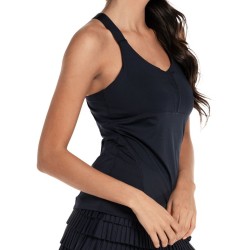 Women's top Lucky in Love Santa FE Glow Tripple Strap Tank W/Bra - midnight