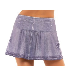 Women's skirt Lucky in Love Novelty Floral Denim Pocket Skirt - medium denin