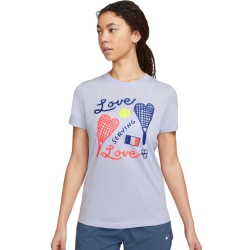 Women's T-shirt Nike Dri-Fit Paris T-Shirt - oxygen purple