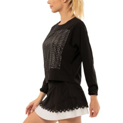 Women's long sleeve T-shirt Lucky in Love Laser Infinite Love L/S Women - black