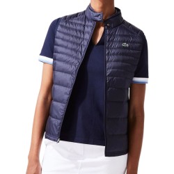 Women's vest Lacoste Women's SPORT Water-Resistant Quilted Technical Golf Vest - navy blue