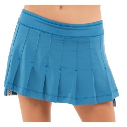 Women's skirt Lucky in Love Playing In Paradise High Low Pleated Skirt - aegean blue