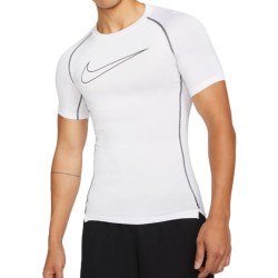 Men’s compression clothing Nike Pro Dri-Fit Tight Top SS M - white/black/black