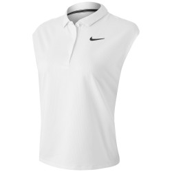 Women's polo T-shirt Nike Court Dri-Fit Victory Polo W - white/black