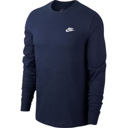 Men's long sleeve T-shirt Nike Sportswear Club Tee LS - midnight navy/white
