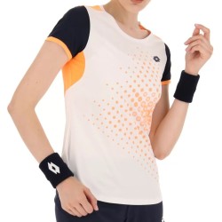 Women's T-shirt Lotto Top W IV Tee 1 - bright white/orange