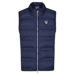 Men's vest EA7 Man Woven Bomber Jacket - navy blue