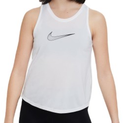 Girls' T-shirt Nike Dri-Fit One Training Tank - white/black