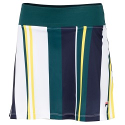Women's skirt Fila Skort Elliot - white/deep teal stripe