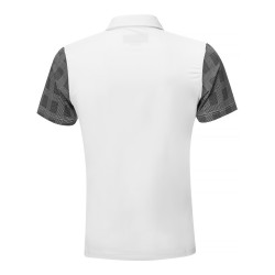 Men's Polo T-shirt Hydrogen Tech Zipped Polo - white/black