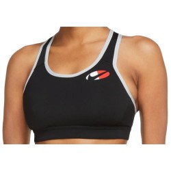 Women's bra Nike Dri-Fit Impact CB Logo Bra W - black/smoke grey/white/black
