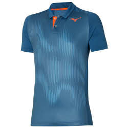 Men's Polo T-shirt Mizuno Shadow Polo - blue ashes