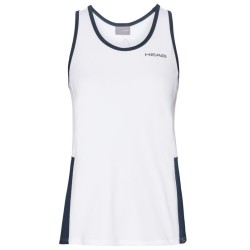Women's top Head Club Tank Top W - white/dark blue