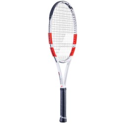 Tennis racket Babolat Pure Strike 100 - white/red/black + string + stringing