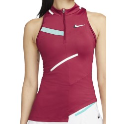 Women's top Nike Dri-Fit Slam Tank W - pomegranate/washed teal/white/white