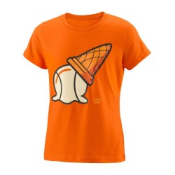 Girls' T-shirt Wilson Inverted Cone Tech Tee G - sunrise orange