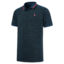 Men's Polo T-shirt K-Swiss Tac Hypercourt Polo Melange - blue opal melange