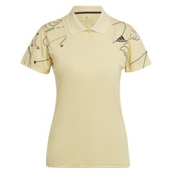 Women's polo T-shirt Adidas Club Tennis Graphic Polo Shirt - almost yellow