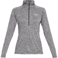Women's long sleeve T-shirt Under Armour Tech 1/2 Zip-Twist - black