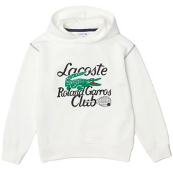 Boys' jumper Lacoste Sport Roland Garros Edition Embroidered Sweatshirt - white