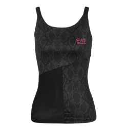 Women's top EA7 Woman Jersey Sport Top - black python