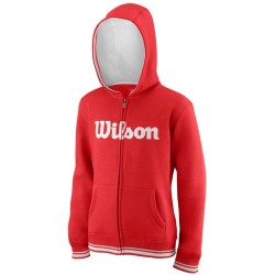Boys' jumper Wilson Y Team Script FZ Hoody - wilson red