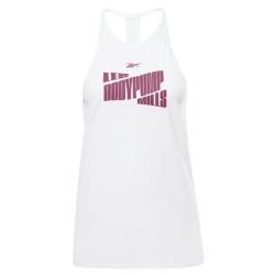 Women's top Reebok Les Mills Activchill Graphic BP Tank W - white