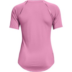 Women's T-shirt Under Armour Women's UA RUSH™ Short Sleeve - planet pink/iridescent