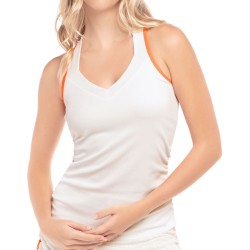 Women's top Lucky in Love Animal Instinct Love Wins Tank w/Bra - white/orange