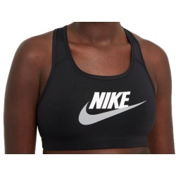 Women's bra Nike Medium-Support Graphic Sports Bra W - black/white/particle grey