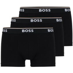 Men's Boxers BOSS x Matteo Berrettini Stretch-Cotton Trunks With Logo Waistbands 3P - black